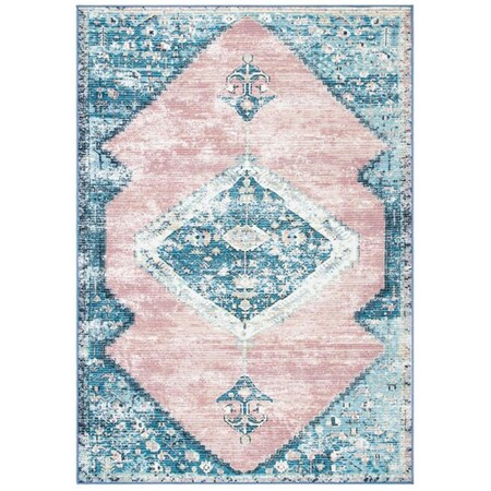 Safavieh 7 ft. 9 in. x 10 ft. Journey Southwestern Rectangle Power Loomed Rug - Blue & Pink JNY147M-8